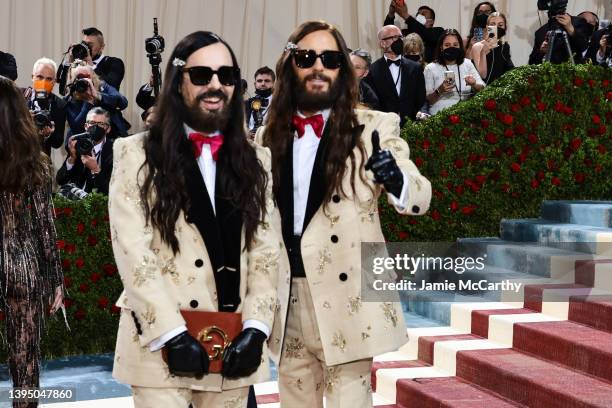 Alessandro Michele and Jared Leto attend The 2022 Met Gala Celebrating "In America: An Anthology of Fashion" at The Metropolitan Museum of Art on May...