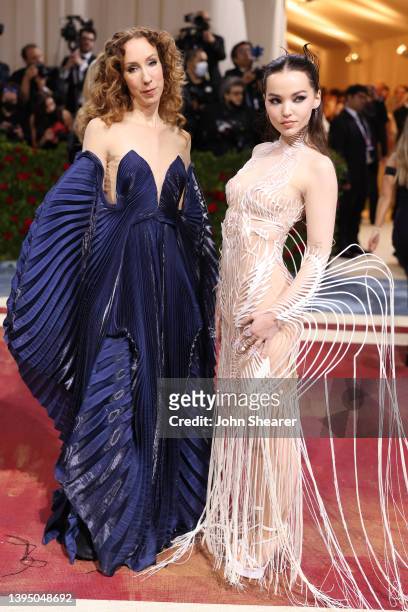 Iris van Herpen and Dove Cameron attends The 2022 Met Gala Celebrating "In America: An Anthology of Fashion" at The Metropolitan Museum of Art on May...