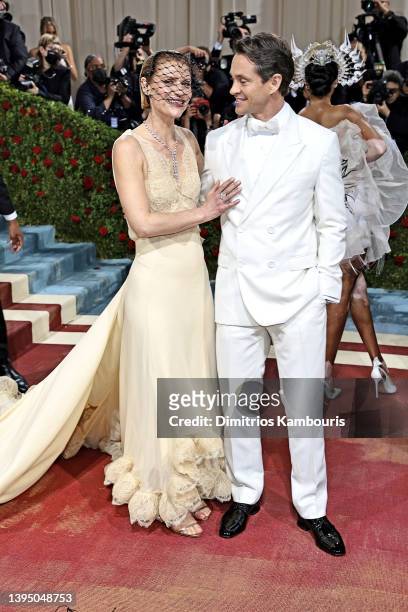 Claire Danes and Hugh Dancy attend The 2022 Met Gala Celebrating "In America: An Anthology of Fashion" at The Metropolitan Museum of Art on May 02,...