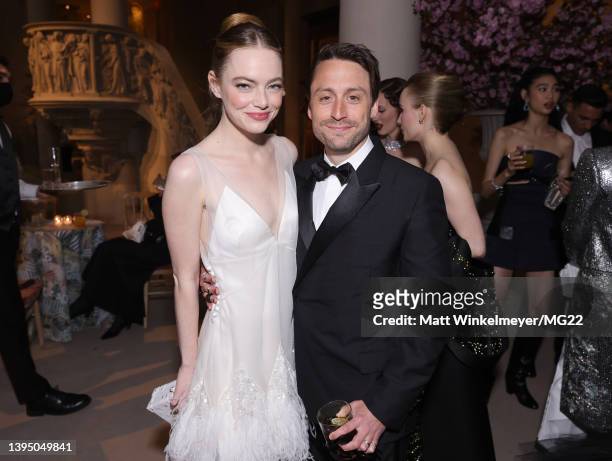 Emma Stone and Kieran Culkin attend The 2022 Met Gala Celebrating "In America: An Anthology of Fashion" at The Metropolitan Museum of Art on May 02,...