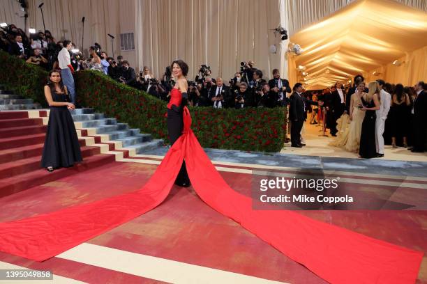 Shalom Harlow attends The 2022 Met Gala Celebrating "In America: An Anthology of Fashion" at The Metropolitan Museum of Art on May 02, 2022 in New...