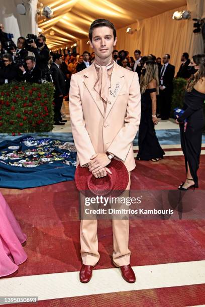 Patrick Schwarzenegger attends The 2022 Met Gala Celebrating "In America: An Anthology of Fashion" at The Metropolitan Museum of Art on May 02, 2022...