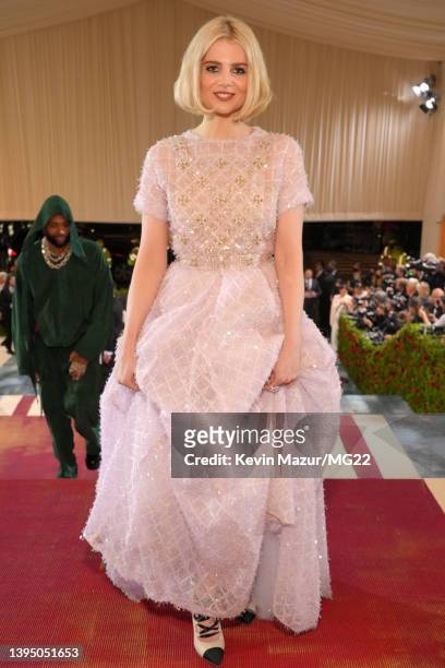 Lucy Boynton arrives at The 2022 Met Gala Celebrating "In America: An Anthology of Fashion" at The Metropolitan Museum of Art on May 02, 2022 in New...