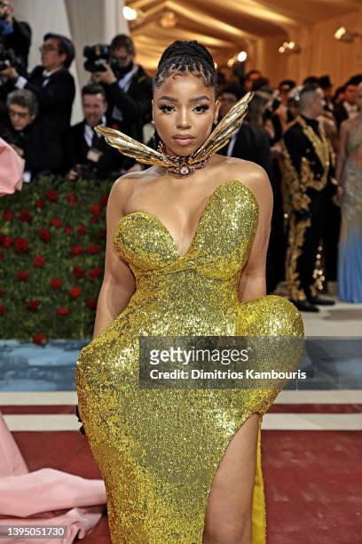 Chloe Bailey attends The 2022 Met Gala Celebrating "In America: An Anthology of Fashion" at The Metropolitan Museum of Art on May 02, 2022 in New...