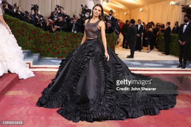 Kendall Jenner attends The 2022 Met Gala Celebrating "In America: An Anthology of Fashion" at The Metropolitan Museum of Art on May 02, 2022 in New...