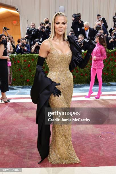 Khloé Kardashian attends The 2022 Met Gala Celebrating "In America: An Anthology of Fashion" at The Metropolitan Museum of Art on May 02, 2022 in New...