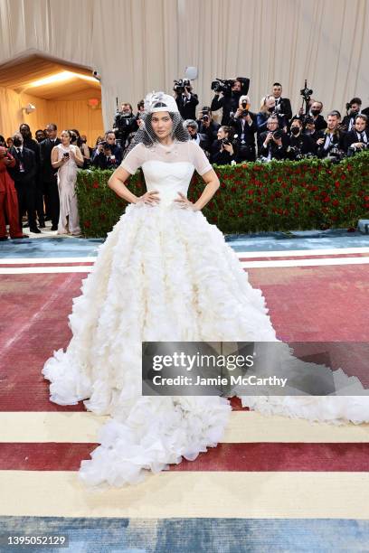 Kylie Jenner attends The 2022 Met Gala Celebrating "In America: An Anthology of Fashion" at The Metropolitan Museum of Art on May 02, 2022 in New...