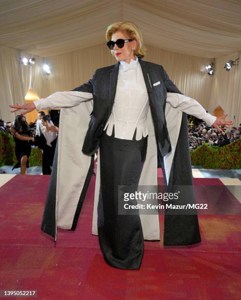 Christine Baranski arrives at The 2022 Met Gala Celebrating "In America: An Anthology of Fashion" at The Metropolitan Museum of Art on May 02, 2022...