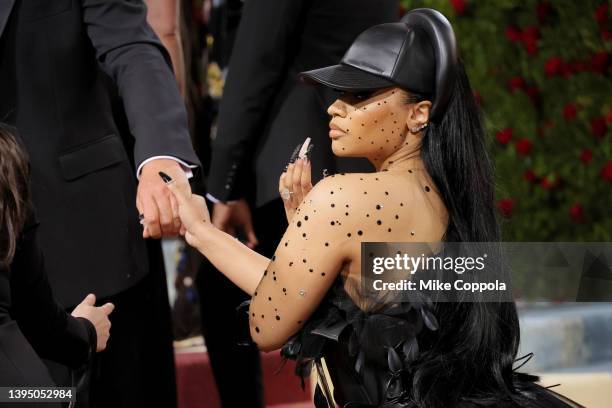 Nicki Minaj attends The 2022 Met Gala Celebrating "In America: An Anthology of Fashion" at The Metropolitan Museum of Art on May 02, 2022 in New York...