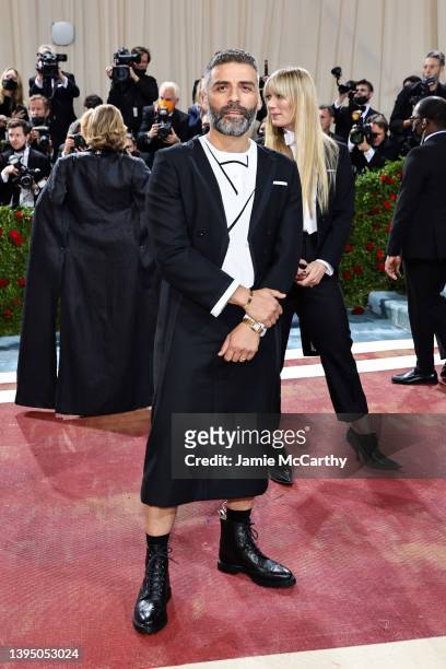 Oscar Isaac attends The 2022 Met Gala Celebrating "In America: An Anthology of Fashion" at The Metropolitan Museum of Art on May 02, 2022 in New York...
