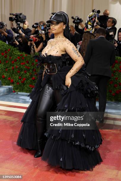 Nicki Minaj attends The 2022 Met Gala Celebrating "In America: An Anthology of Fashion" at The Metropolitan Museum of Art on May 02, 2022 in New York...