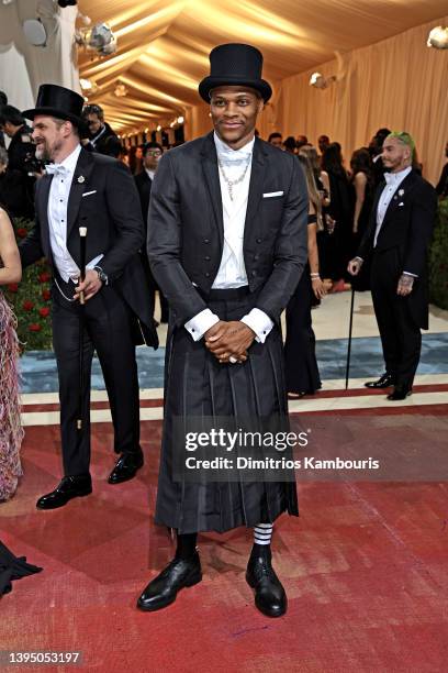 Russell Westbrook attends The 2022 Met Gala Celebrating "In America: An Anthology of Fashion" at The Metropolitan Museum of Art on May 02, 2022 in...