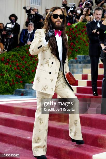 Jared Leto attends The 2022 Met Gala Celebrating "In America: An Anthology of Fashion" at The Metropolitan Museum of Art on May 02, 2022 in New York...