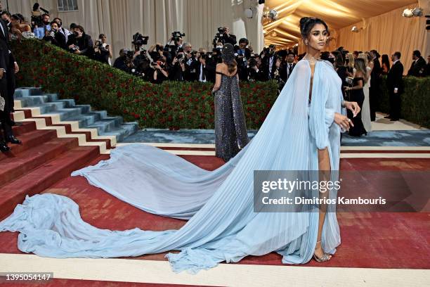 Imaan Hammam attends The 2022 Met Gala Celebrating "In America: An Anthology of Fashion" at The Metropolitan Museum of Art on May 02, 2022 in New...