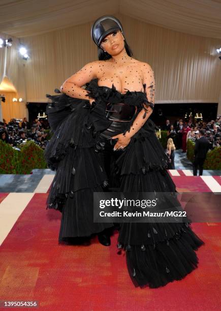 Nicki Minaj arrives at The 2022 Met Gala Celebrating "In America: An Anthology of Fashion" at The Metropolitan Museum of Art on May 02, 2022 in New...