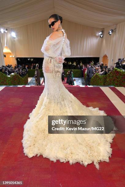 Rosalía arrives at The 2022 Met Gala Celebrating "In America: An Anthology of Fashion" at The Metropolitan Museum of Art on May 02, 2022 in New York...