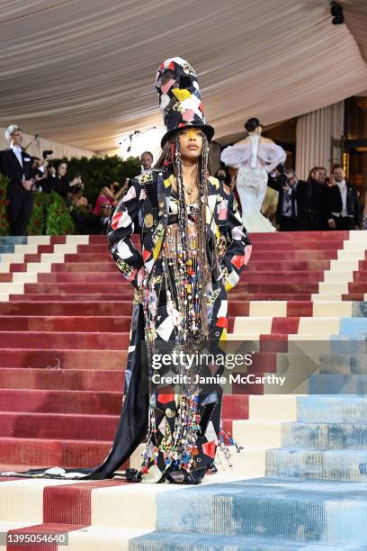 Erykah Badu attends The 2022 Met Gala Celebrating "In America: An Anthology of Fashion" at The Metropolitan Museum of Art on May 02, 2022 in New York...