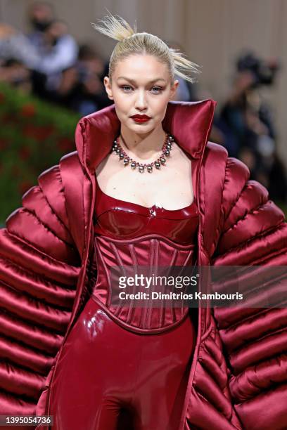 Gigi Hadid attends The 2022 Met Gala Celebrating "In America: An Anthology of Fashion" at The Metropolitan Museum of Art on May 02, 2022 in New York...