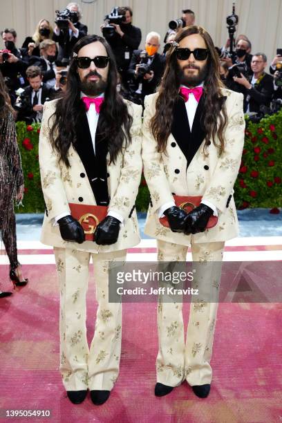 Alessandro Michele and Jared Leto attend The 2022 Met Gala Celebrating "In America: An Anthology of Fashion" at The Metropolitan Museum of Art on May...
