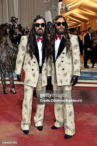 Alessandro Michele and Jared Leto attend The 2022 Met Gala Celebrating "In America: An Anthology of Fashion" at The Metropolitan Museum of Art on May...