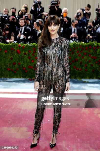 Dakota Johnson attends The 2022 Met Gala Celebrating "In America: An Anthology of Fashion" at The Metropolitan Museum of Art on May 02, 2022 in New...