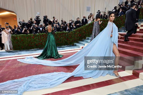 Imaan Hammam attends The 2022 Met Gala Celebrating "In America: An Anthology of Fashion" at The Metropolitan Museum of Art on May 02, 2022 in New...