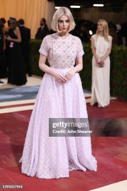 Lucy Boynton attends The 2022 Met Gala Celebrating "In America: An Anthology of Fashion" at The Metropolitan Museum of Art on May 02, 2022 in New...