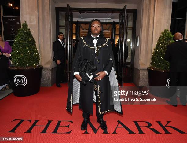 Gunna departs The Mark Hotel for 2022 Met Gala on May 02, 2022 in New York City.