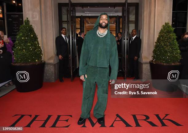 Odell Beckham Jr. Departs The Mark Hotel for 2022 Met Gala on May 02, 2022 in New York City.