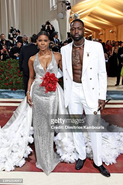 Gabrielle Union and Dwyane Wade attend The 2022 Met Gala Celebrating "In America: An Anthology of Fashion" at The Metropolitan Museum of Art on May...
