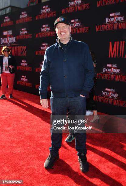 Kevin Feige attends Marvel Studios' "Doctor Strange In The Multiverse Of Madness" premiere at Dolby Theatre on May 02, 2022 in Hollywood, California.