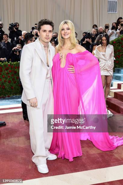 Brooklyn Beckham and Nicola Peltz attend The 2022 Met Gala Celebrating "In America: An Anthology of Fashion" at The Metropolitan Museum of Art on May...