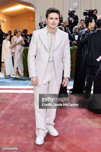 Brooklyn Beckham attends The 2022 Met Gala Celebrating "In America: An Anthology of Fashion" at The Metropolitan Museum of Art on May 02, 2022 in New...