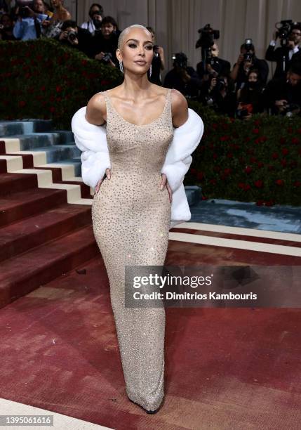 Kim Kardashian attends The 2022 Met Gala Celebrating "In America: An Anthology of Fashion" at The Metropolitan Museum of Art on May 02, 2022 in New...