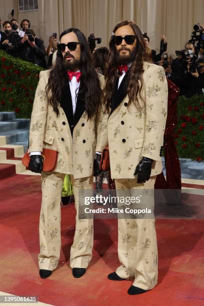 Alessandro Michele and Jared Leto attend The 2022 Met Gala Celebrating "In America: An Anthology of Fashion" at The Metropolitan Museum of Art on May...