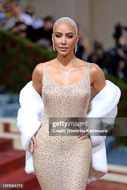 Kim Kardashian attends The 2022 Met Gala Celebrating "In America: An Anthology of Fashion" at The Metropolitan Museum of Art on May 02, 2022 in New...