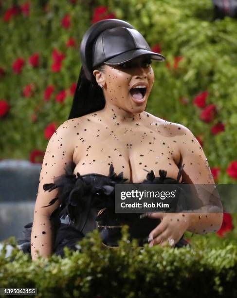 Nicki Minaj arrives for the 2022 Met Gala Celebrating "In America: An Anthology of Fashion" at The Metropolitan Museum of Art on May 02, 2022 in New...