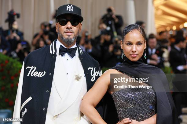 Swizz Beatz and Alicia Keys attend The 2022 Met Gala Celebrating "In America: An Anthology of Fashion" at The Metropolitan Museum of Art on May 02,...