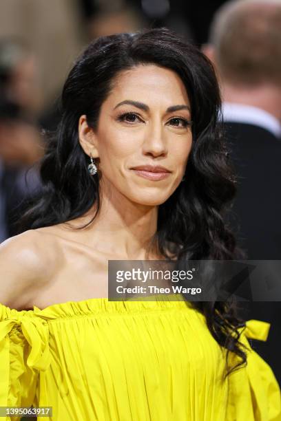 Huma Abedin attends The 2022 Met Gala Celebrating "In America: An Anthology of Fashion" at The Metropolitan Museum of Art on May 02, 2022 in New York...