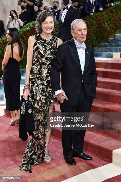 Diana Taylor and Michael Bloomberg attend The 2022 Met Gala Celebrating "In America: An Anthology of Fashion" at The Metropolitan Museum of Art on...