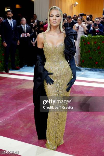 Khloé Kardashian attends The 2022 Met Gala Celebrating "In America: An Anthology of Fashion" at The Metropolitan Museum of Art on May 02, 2022 in New...