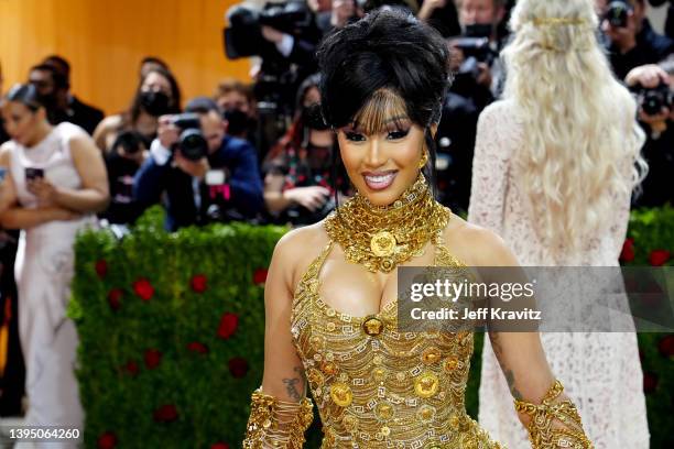 Cardi B attends The 2022 Met Gala Celebrating "In America: An Anthology of Fashion" at The Metropolitan Museum of Art on May 02, 2022 in New York...