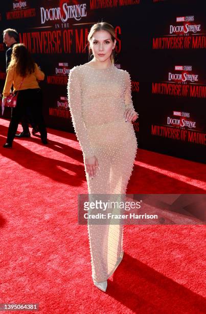 Allison Holker attends Marvel Studios' "Doctor Strange In The Multiverse Of Madness" premiere at Dolby Theatre on May 02, 2022 in Hollywood,...