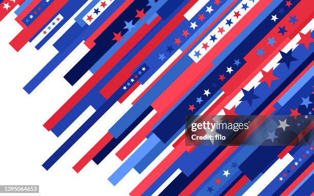 usa patriotic background design - american stars and stripes stock illustrations