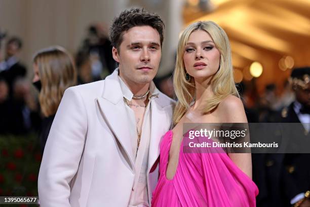 Brooklyn Beckham and Nicola Peltz attend The 2022 Met Gala Celebrating "In America: An Anthology of Fashion" at The Metropolitan Museum of Art on May...