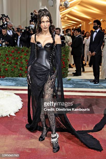 Bella Hadid attends The 2022 Met Gala Celebrating "In America: An Anthology of Fashion" at The Metropolitan Museum of Art on May 02, 2022 in New York...