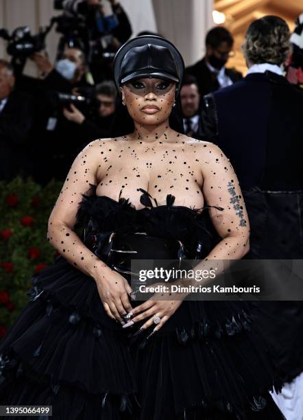 Nicki Minaj attends The 2022 Met Gala Celebrating "In America: An Anthology of Fashion" at The Metropolitan Museum of Art on May 02, 2022 in New York...