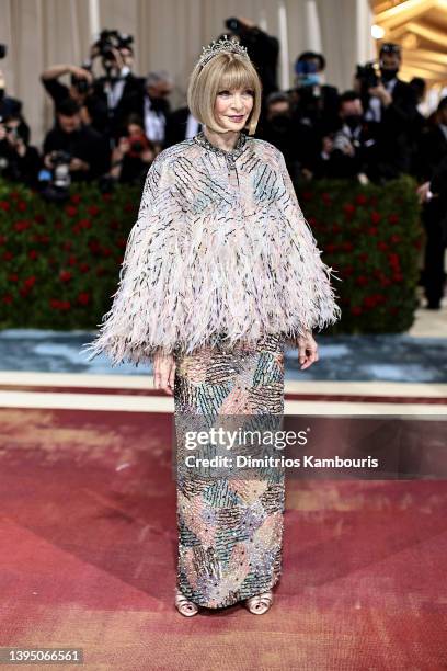 Met Gala Honorary Co-Chair Anna Wintour attends The 2022 Met Gala Celebrating "In America: An Anthology of Fashion" at The Metropolitan Museum of Art...