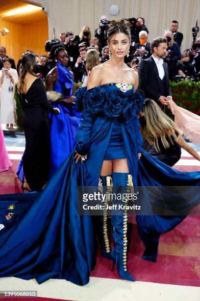 Taylor Hill attends The 2022 Met Gala Celebrating "In America: An Anthology of Fashion" at The Metropolitan Museum of Art on May 02, 2022 in New York...