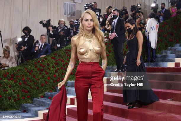 Cara Delevingne attends "In America: An Anthology of Fashion," the 2022 Costume Institute Benefit at The Metropolitan Museum of Art on May 02, 2022...